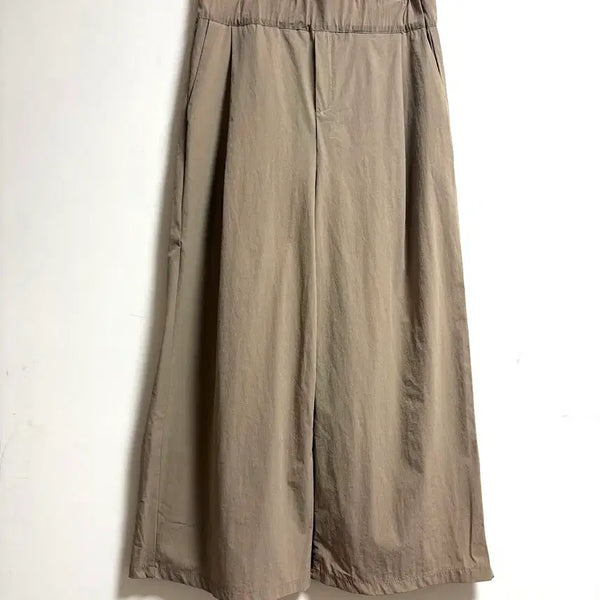 [BUNJANG] Beige Cooling Wide Pants / 베이지 냉감 와이드 팬츠