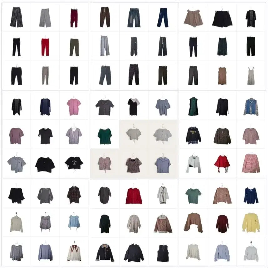 [BUNJANG] Bundle of Assorted Clothing (Approx. 1kg) - Good Condition, Resale Ready / [재판매가능] 옷 1kg 랜덤 판매