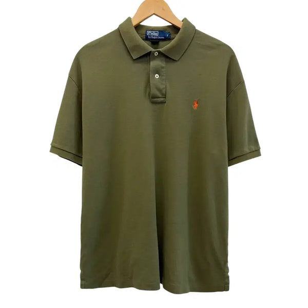 [BUNJANG] Polo Ralph Lauren Pique Short Sleeve T-Shirt Olive (L) / 폴로 피케 반팔 올리브