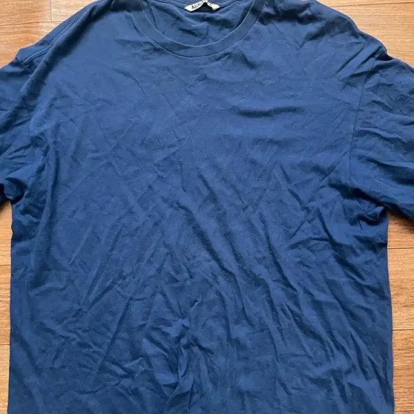 [BUNJANG] Auralee Navy Short Sleeve T-Shirt / 오라리 네이비반팔4