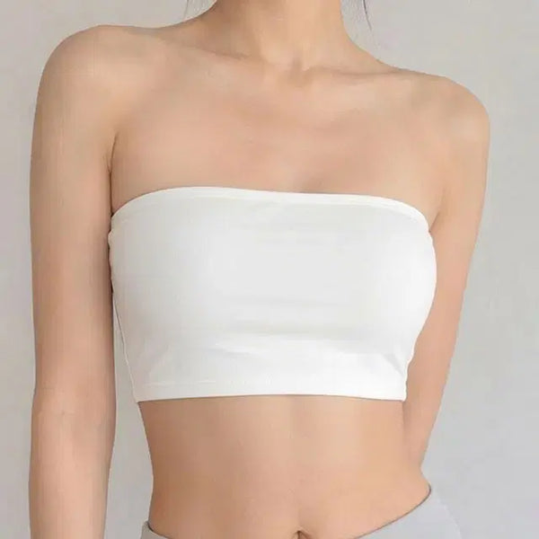 [BUNJANG] Shesap ST258 Modal Basic Sleeveless Top (No Cups) White / 쎄샵 ST258 모달 민자 탑나시(캡없음) 화이트 FREE-1개