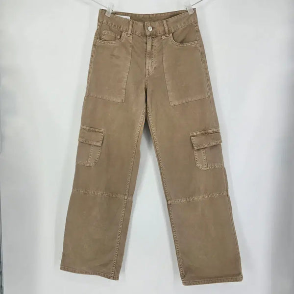 [BUNJANG] ZARA Utility Cotton Cargo Pants (Beige) / ZARA 유틸리티 코튼 카고 팬츠 (베이지)