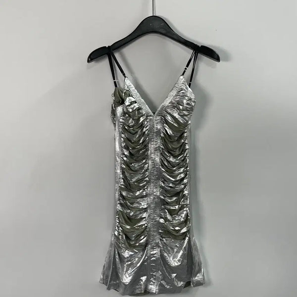 [BUNJANG] Diesel Diamante Silver Mini Dress / 디젤 디아만테 실버 미니 드레스 (on.1635)