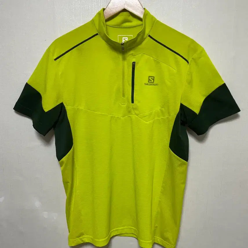 [BUNJANG] Salomon Running Functional Half-Zip Training Short-Sleeve T-Shirt / 살로몬 러닝 기능성 반집업 트레이닝 반팔 티셔츠 105