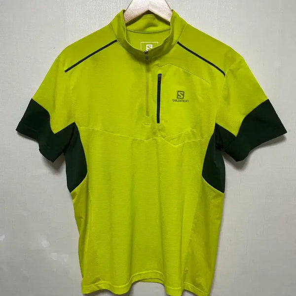 [BUNJANG] Salomon Running Functional Half-Zip Training Short-Sleeve T-Shirt / 살로몬 러닝 기능성 반집업 트레이닝 반팔 티셔츠 105