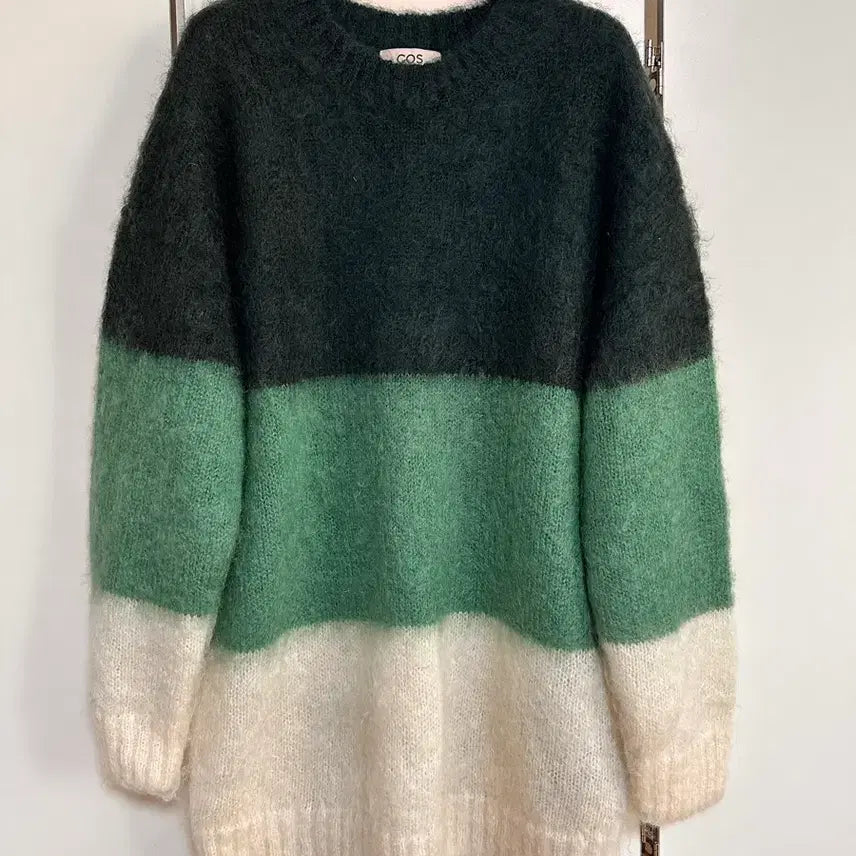 [BUNJANG] COS Color Block Mohair Wool Knit Loose Fit XS / COS 컬러 블록 모헤어 울 니트 루즈핏  XS