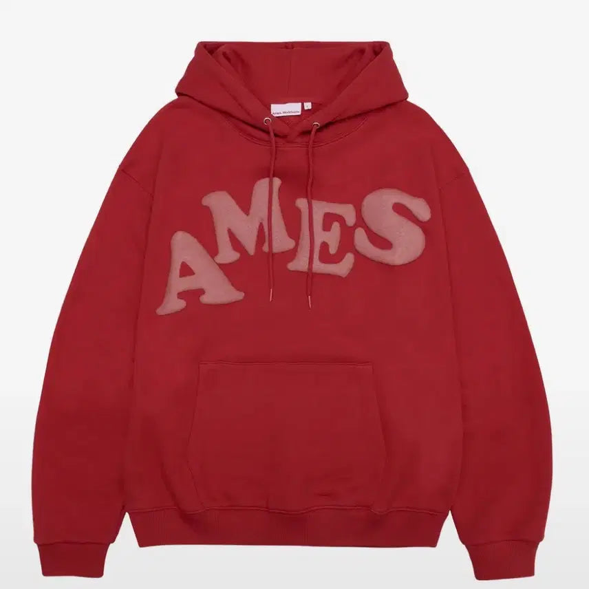 [BUNJANG] Ames Logo Hoodie Red Size S / 아메스 ames 로고 후드티 레드 S 사이즈