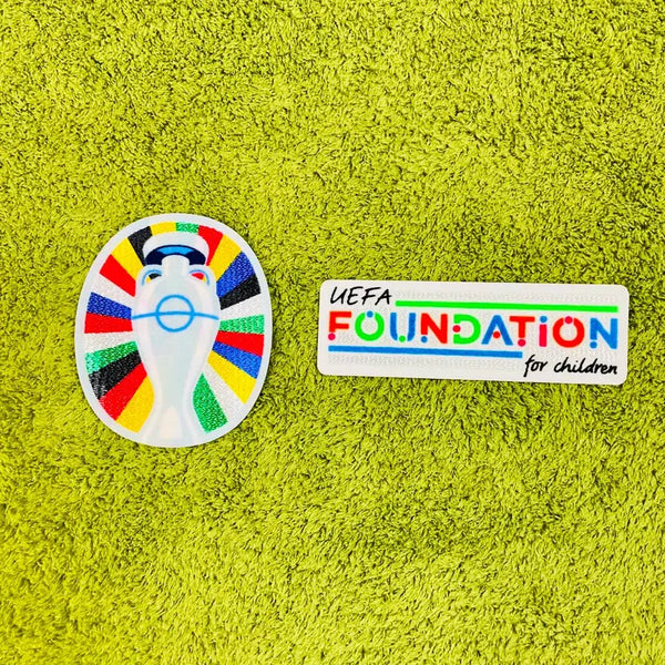 [BUNJANG] UEFA Euro 2024 Finals Logo + Foundation Patch Set Jersey / UEFA 유로 2024 본선 로고 + 파운데이션 패치 SET 유니폼