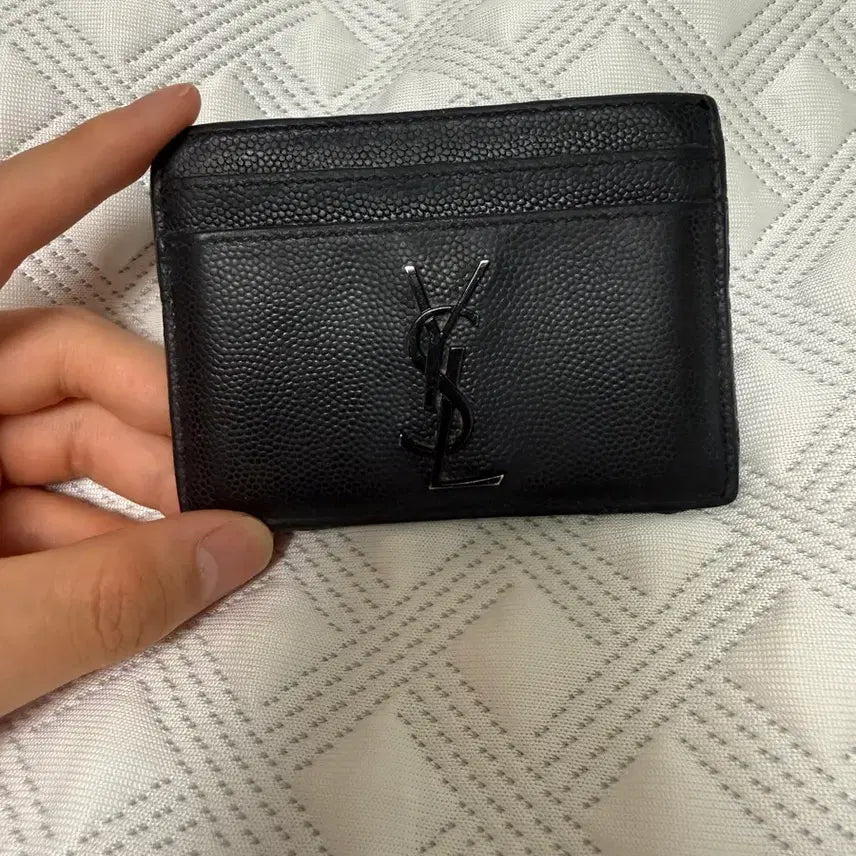 [BUNJANG] Saint Laurent Black Card Holder / 생로랑 흑장 카드지갑