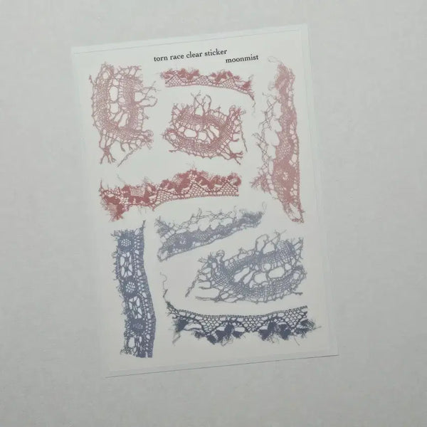 [BUNJANG] DalAnGae Shop Tone Lace Sticker (Matte Transparent) / [달안개샵] 톤 레이스 스티커(무광투명)