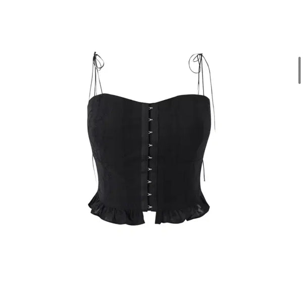 [BUNJANG] Not Your Rose Lace Bustier Black / 낫유어로즈 레이스 뷔스티에 슬리브리스 블랙