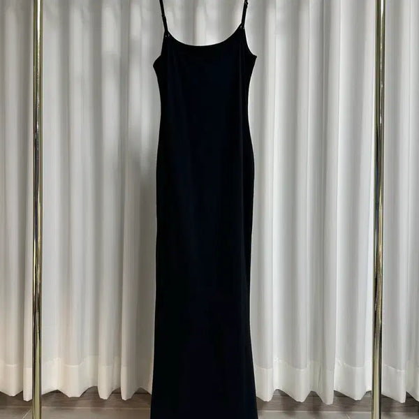 [BUNJANG] SHEIN Black Mermaid Long Slip Dress / (새상품) 쉬인 블랙 머메이드 롱 슬립원피스