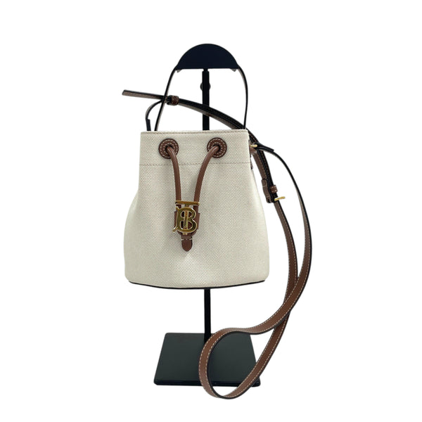 [BUNJANG] Burberry TB Drawstring Mini Bucket Bag Tote Crossbody / 버버리 TB 드로스트링 미니 버킷백 토트백 크로스백