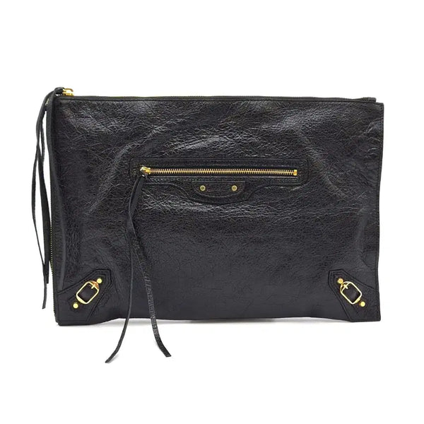 [BUNJANG] Balenciaga Classic Motor Clutch Black Leather / [다올 범어점] 발렌시아가 클래식 모터 클러치 블랙(362967) 상태 S