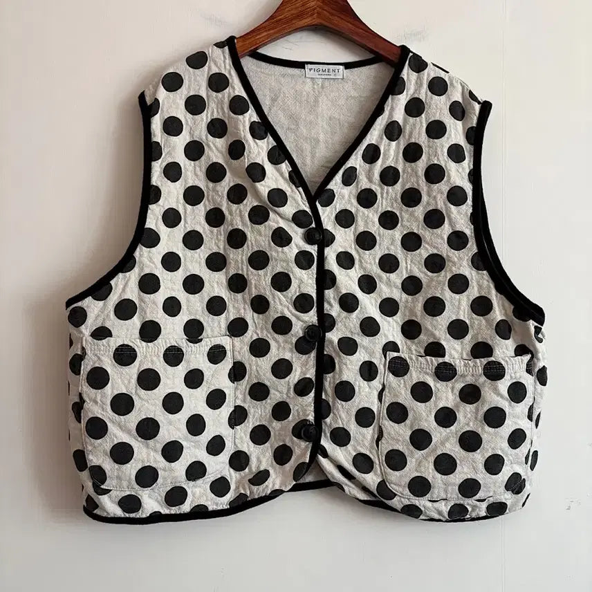 [BUNJANG] Polka Dot Vest / 도트 베스트