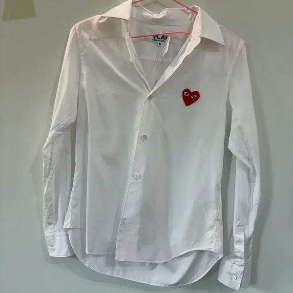 [BUNJANG] Comme des Garçons PLAY White Shirt / 꼼데가르송 플레이 셔츠 화이트