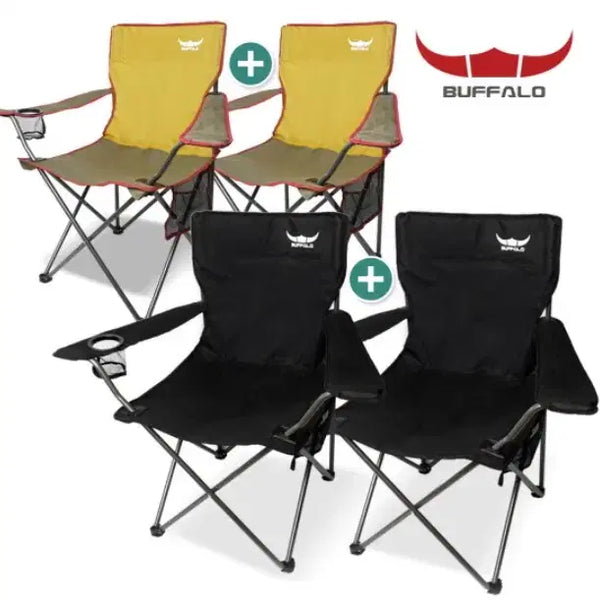[BUNJANG] Buffalo New Camping Chair Set (2) Fishing Chair / (버팔로) 뉴캠핑체어 캠핑의자 낚시의자 2개 모두 드려요