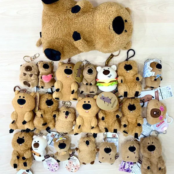 [BUNJANG] Quokka Medium Plush Keychain Bundle Set / Quokka코커짱뚱카마멋뉴트리아카피바라쿼카중형인형뽑기열쇠가방고리키링인형 일괄