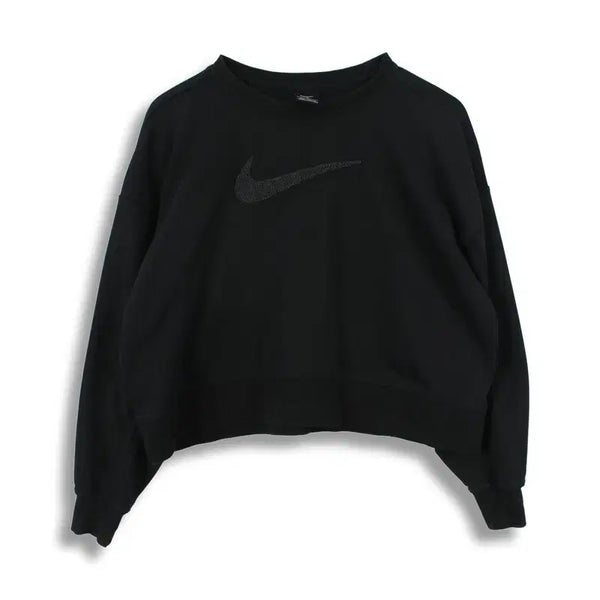 [BUNJANG] Nike Women's Cotton Mid Logo Cropped Sweatshirt (Size L) / 나이키 (WOMEN - L) 코튼 미드 로고 크롭 맨투맨