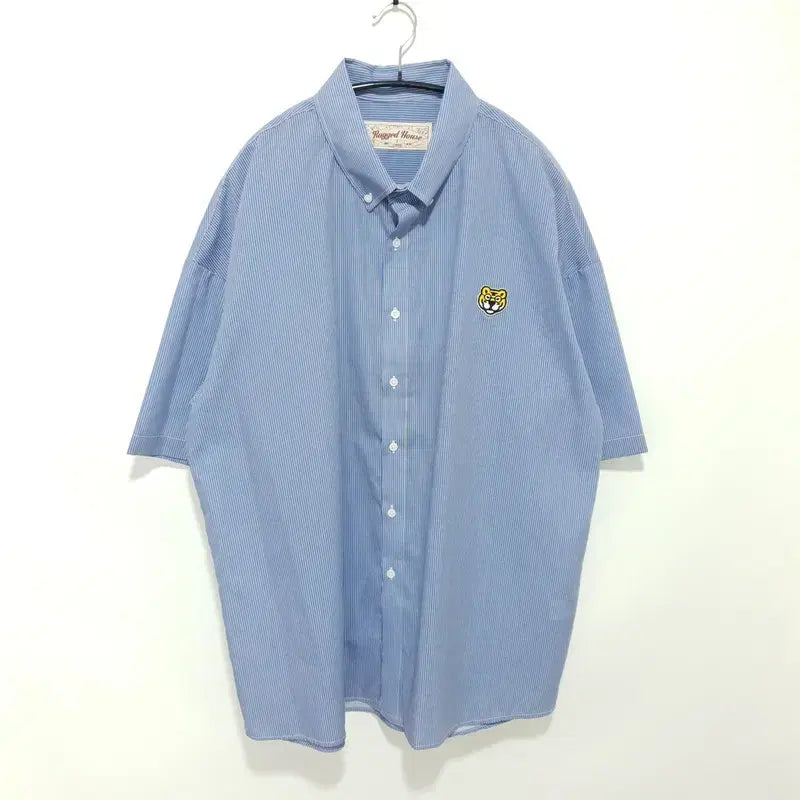 [BUNJANG] Rugged House Cutie Tiger Stripe Short Sleeve Shirt / 러기드하우스 큐티 타이거 스트라이프 반팔 셔츠 2_S2332