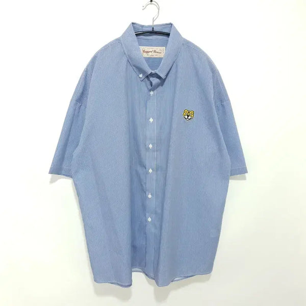 [BUNJANG] Rugged House Cutie Tiger Stripe Short Sleeve Shirt / 러기드하우스 큐티 타이거 스트라이프 반팔 셔츠 2_S2332