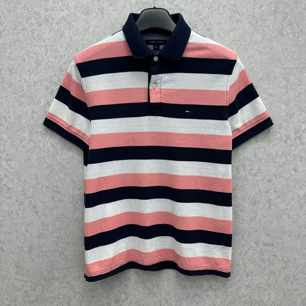 [BUNJANG] Tommy Hilfiger Women's Size M Rouge Fit Short Sleeve Polo T-Shirt / 95 타미힐피거 여자 루즈핏 반팔 카라티
