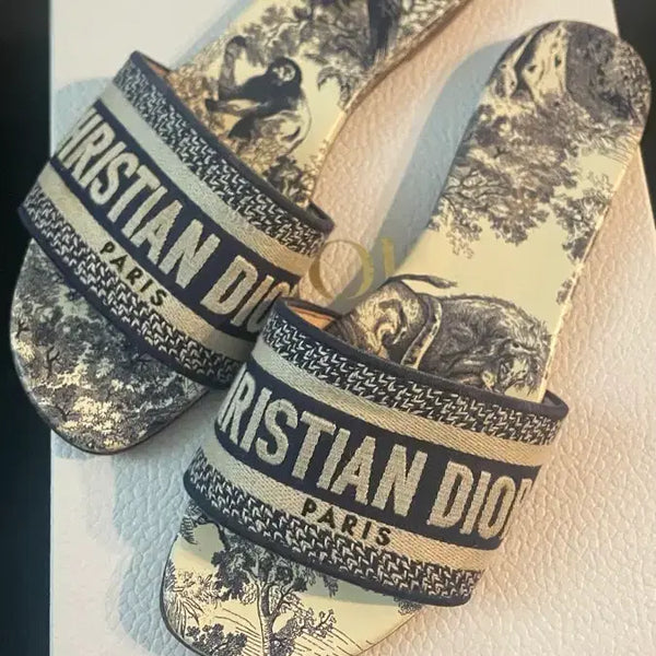 [BUNJANG] Dior Dway Slide Sandals Size 37 / 디올 디웨이 슬리퍼 37
