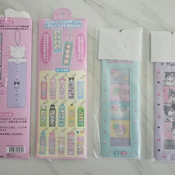 [BUNJANG] Sanrio Character 4-Cut Photo Holder Keychain (Kuromi, Little Twin Stars) / 산리오 인생네컷 사진 홀더 키링