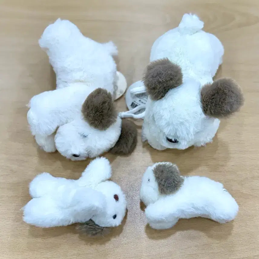[BUNJANG] Moka Cream Puppy Mini Plush Keychain/Bag Charm Bundle Set / 모카 크림 강아지 소형인형뽑기 키링열쇠가방고리인형 4개 (일괄)