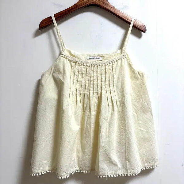 [BUNJANG] Pintuck Cami Top / 핀턱 끈나시
