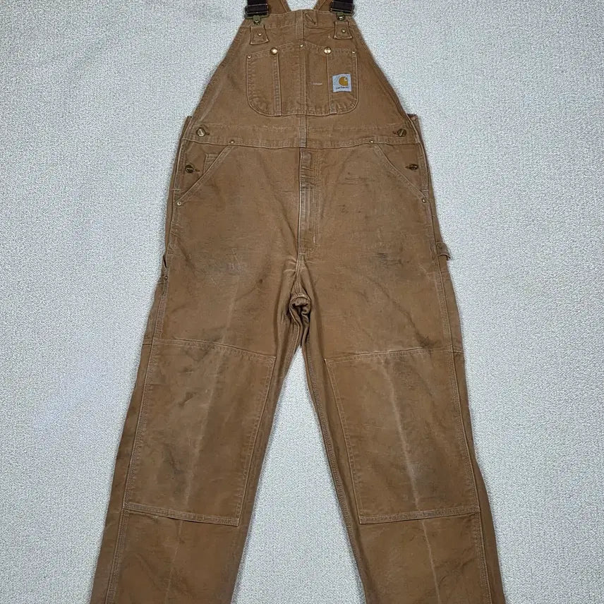 [BUNJANG] Carhartt Duck Canvas Double Knee Bib Overall / [칼하트] 덕 캔버스 더블니 비브 오버롤 멜빵바지 | A00559