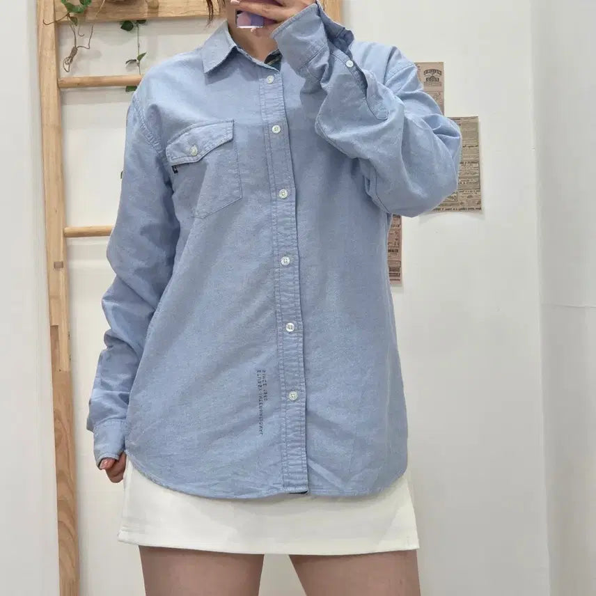 [BUNJANG] Stussy Checked Lining Oxford Shirt / [프립]S/스투시 안감체크 배색 옥스퍼드 셔츠