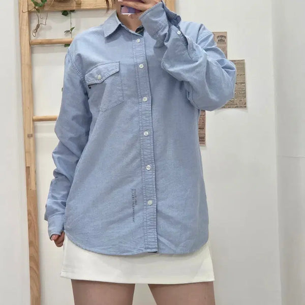 [BUNJANG] Stussy Checked Lining Oxford Shirt / [프립]S/스투시 안감체크 배색 옥스퍼드 셔츠