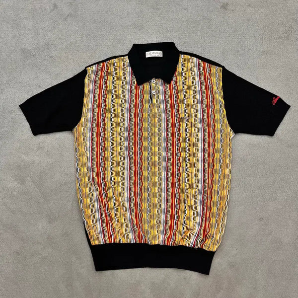 [BUNJANG] Armania Knit Pattern Short Sleeve T-Shirt / 52 알마니아 니트 패턴 반팔 티셔츠