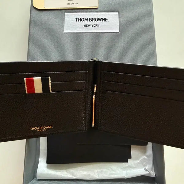[BUNJANG] Thom Browne Pebble Grain Money Clip Wallet Black / 톰브라운 페블 그레인 머니 클립 지갑 블랙