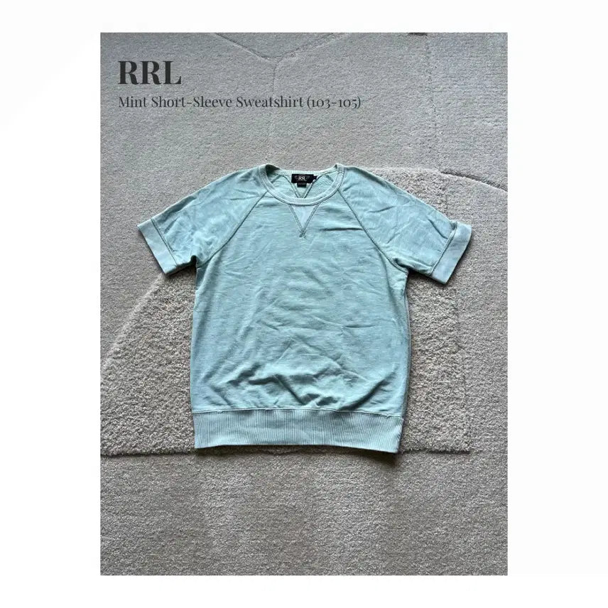 [BUNJANG] RRL Mint Short Sleeve Sweatshirt / RRL 민트 쇼트슬리브 스웨트셔츠 (103-105)