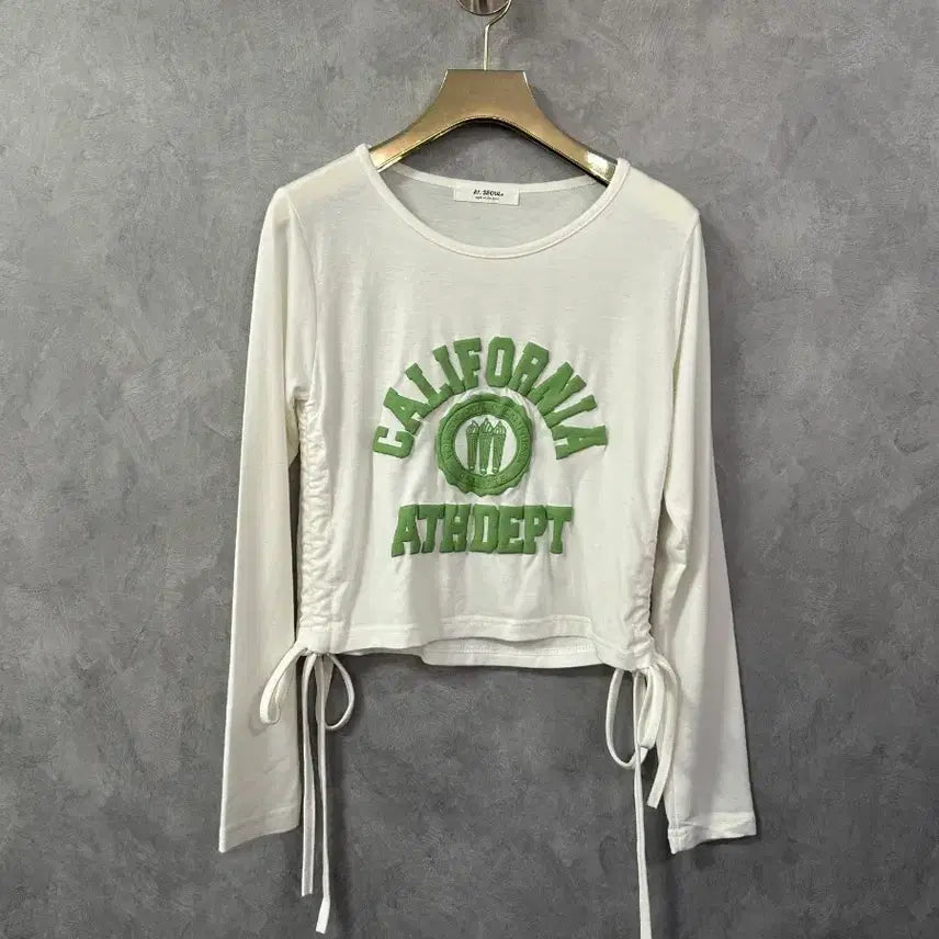 [BUNJANG] White California Graphic Long Sleeve T-Shirt - Medium / 화이트 캘리포니아 그래픽 긴팔 티셔츠 M