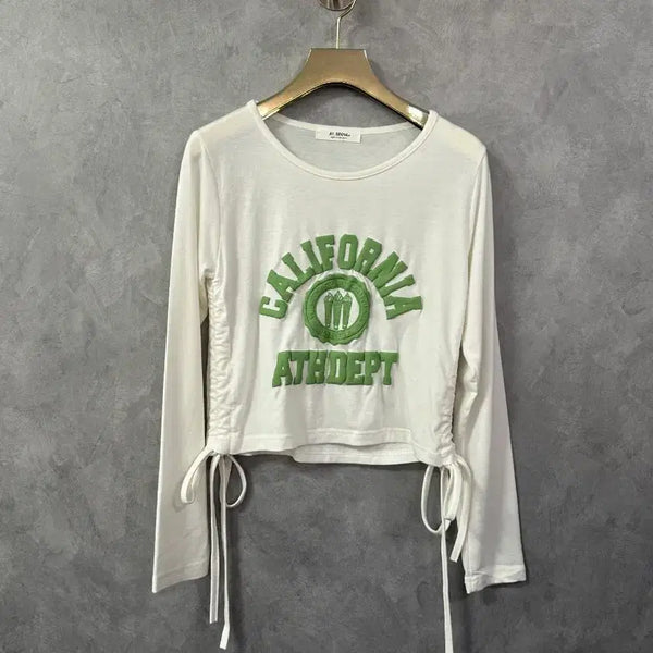 [BUNJANG] White California Graphic Long Sleeve T-Shirt - Medium / 화이트 캘리포니아 그래픽 긴팔 티셔츠 M