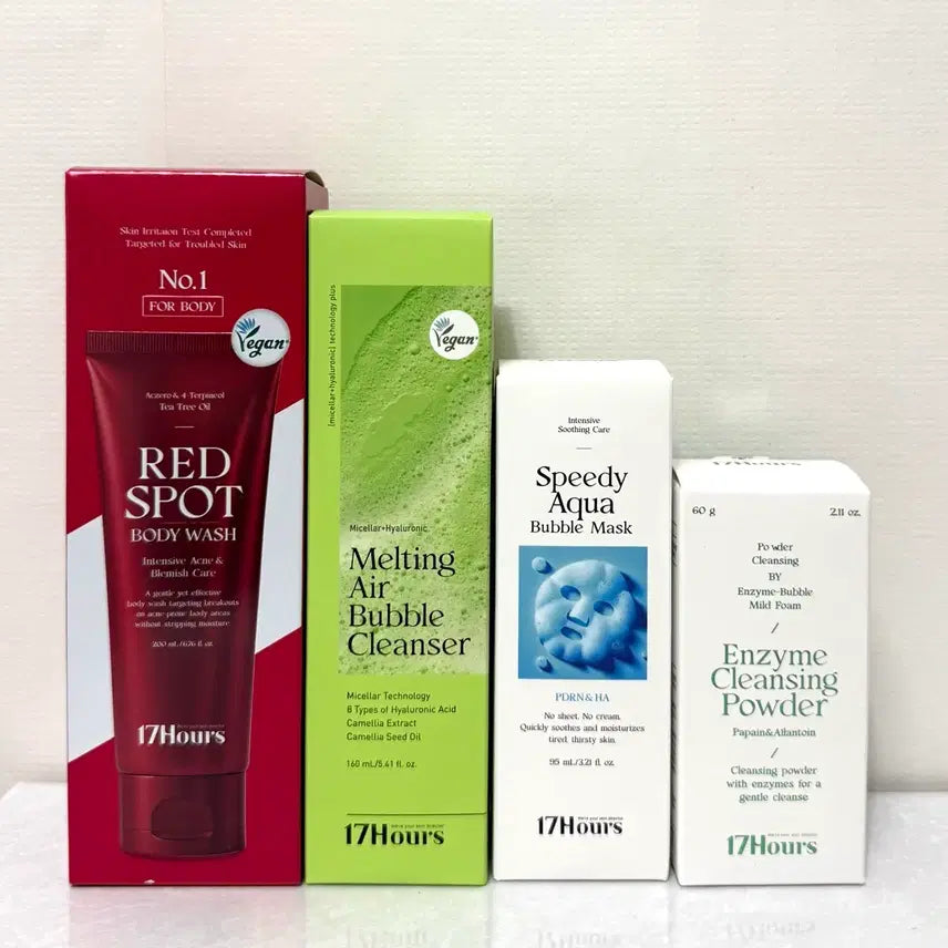 [BUNJANG] 17Hours Red Spot Body Wash, Melting Air Bubble Cleanser, Aqua Bubble Mask / 17아워즈 레드 스팟 바디워시 멜팅 에어 버블 클렌저 아쿠아 버블 마스크