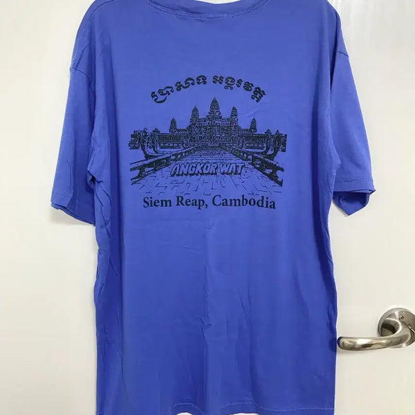 [BUNJANG] Cambodia Short Sleeve T-Shirt - Blue (2 Pack) / 캄보디아 반팔 x 2