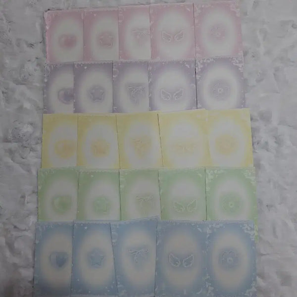[BUNJANG] Pastel Binder Inserts 5 Color Mix Set (100 Sheets) / 파스텔 포토카드 바인더대지 5색 혼합 100장