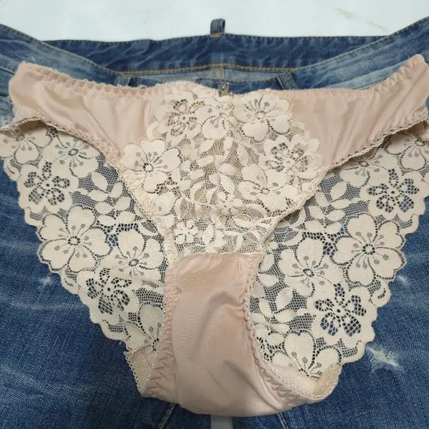 [BUNJANG] Women's Lingerie Lace Panties - Light Pink / 여성 속옷 란제리 팬티 연핑크 레이스