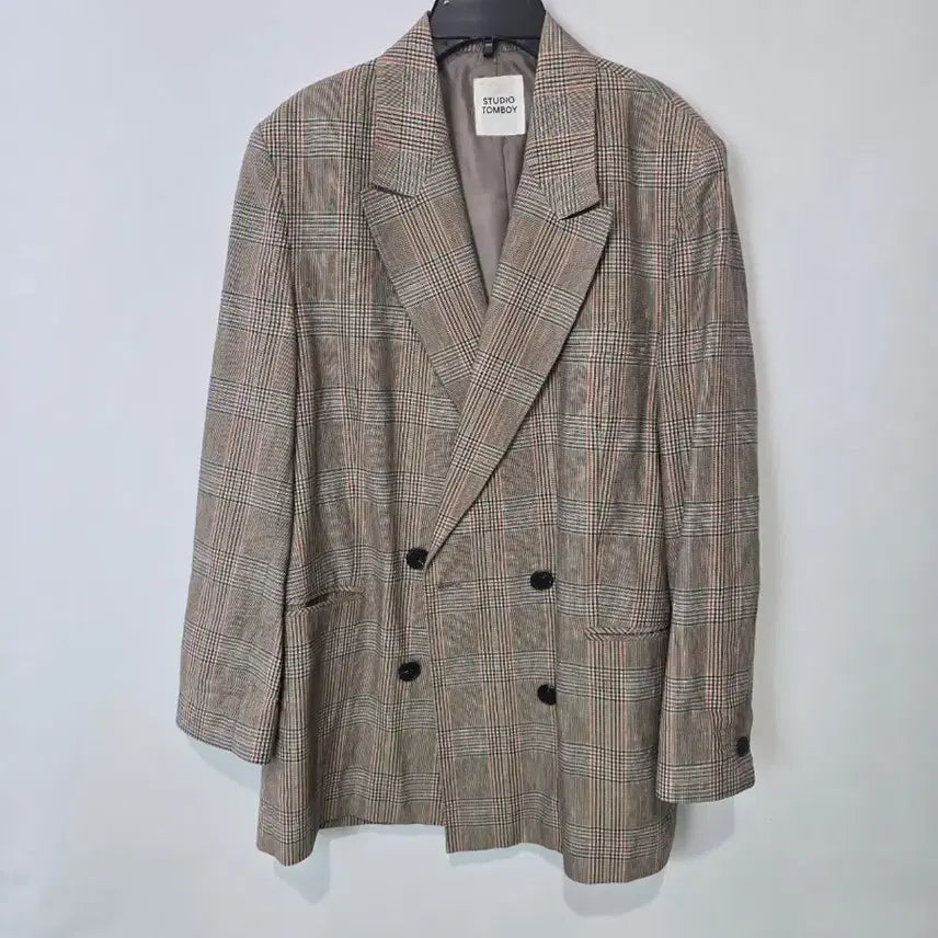 [BUNJANG] STUDIO TOMBOY Check Double Jacket / 스튜디오 톰보이 체크 더블 자켓