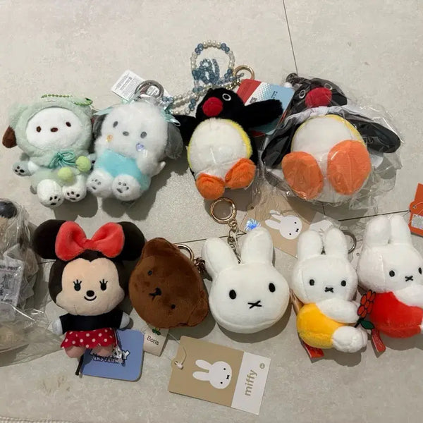 [BUNJANG] Sanrio Pochacco, Pingu, Miffy, Gromit Plush Keychains / (새상품) 산리오 포차코, 핑구, 미피, 그로밋 등 인형키링 모음