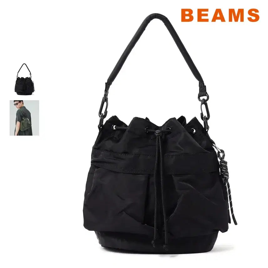 [BUNJANG] BEAMS Heart 2-Way Drawstring Bag / 빔즈 하트 2WAY 드로스트링 가방