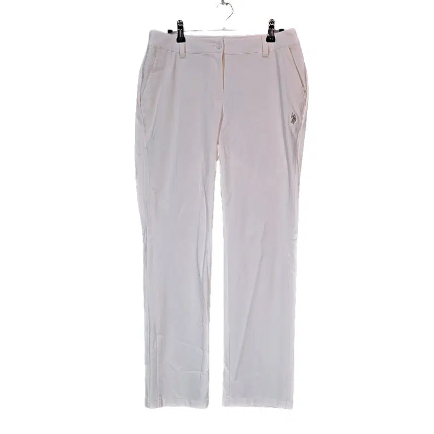 [BUNJANG] U.S. POLO ASSN. Women's Classic Regular Fit Pants 28 White / 유에스폴로아센 여성 클래식한 레귤러핏 바지 28 화이트 최신상품 25835