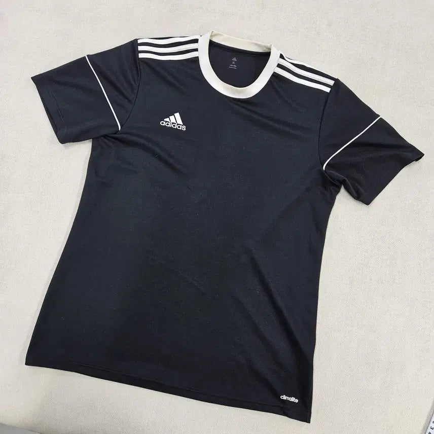[BUNJANG] Adidas Squadra 17 Black Short Sleeve T-Shirt XL / XL 아디다스  스쿼드라 17 블랙 반팔 티 (얼룩) 0617Y2