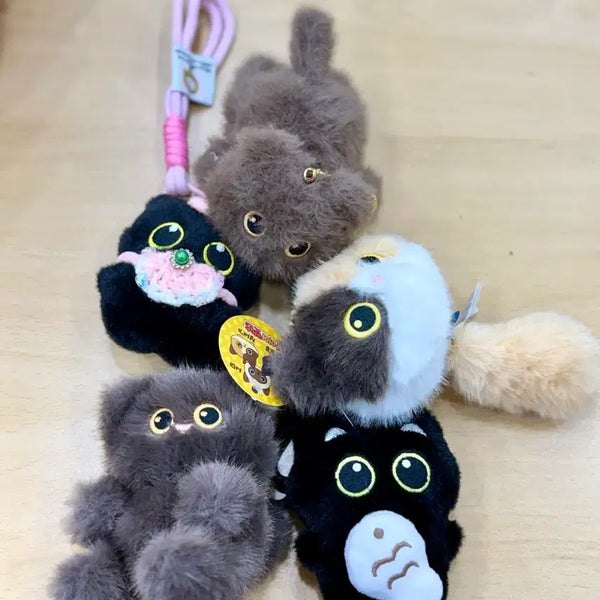 [BUNJANG] Cats Russian Blue Siamese Kitten Plush Keychain Bag Charm Bundle Set / Cats 러시안블루 샴샤미삼새기 고양이 인형뽑기키링열쇠가방고리인형 일괄