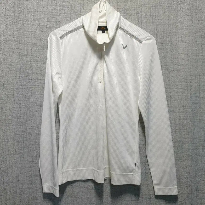 [BUNJANG] Callaway Golf Wear Long Sleeve Half-Zip White M / 캘러웨이 골프웨어 긴팔 하프집업 화이트 M