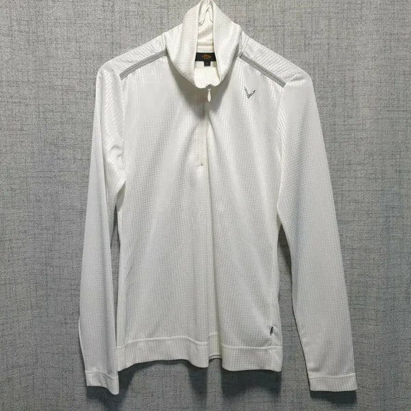 [BUNJANG] Callaway Golf Wear Long Sleeve Half-Zip White M / 캘러웨이 골프웨어 긴팔 하프집업 화이트 M